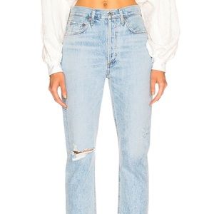 AGOLDE Riley Straight Ripped Light jeans